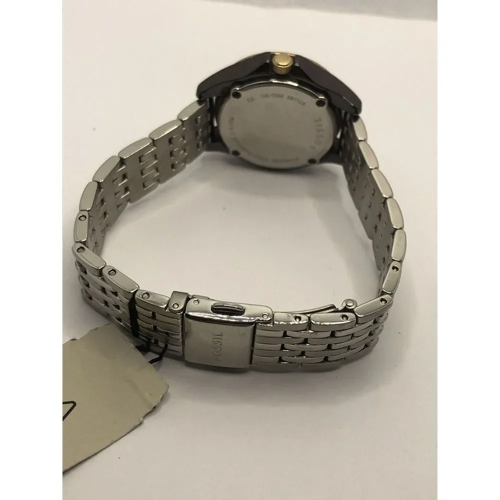 Fossil CE1055 Women's Stainless Steel Analog Black Dial Quartz Wrist Watch OP620